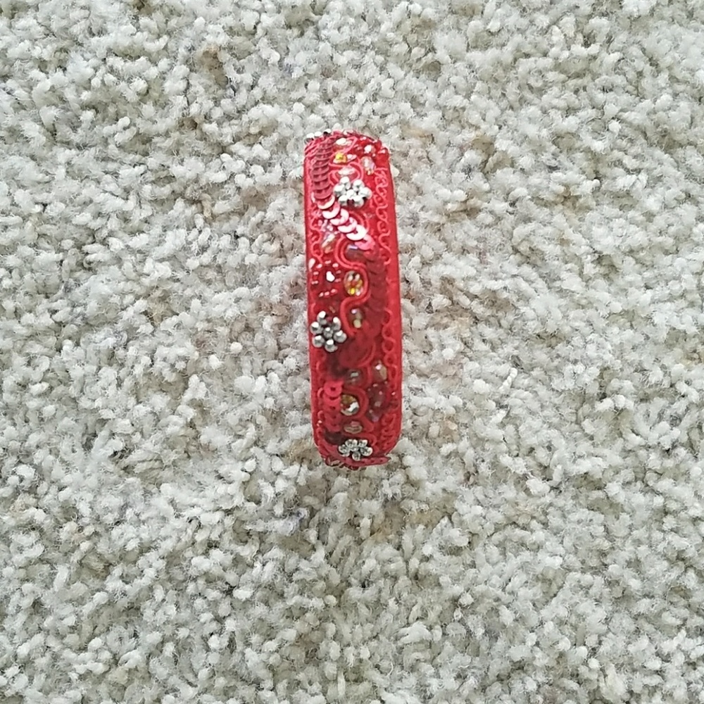 Homemade Red Bangle